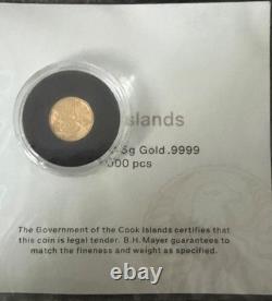 5 1/2 gram Gold Billy the Kid Gold Coin Cook Islands
