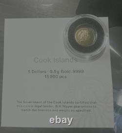 5 Dollars Cook Islands gold coin 0.5 Grams Ancient Greek Year 2022