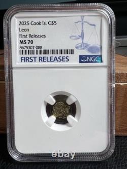 . 5 Gram Gold? 2025 COOK ISLANDS $5 LEON LION NGC MS 70 FIRST RELEASES