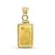 5 Gram Pamp Suisse. 999 Lady Fortuna Bar Pendant Screw Top Encased In 14k Gold