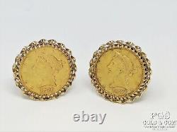 $5 Liberty Head Gold Coin Cufflinks 1880 & 1880-S 14k Gold 25.2 grams 15842
