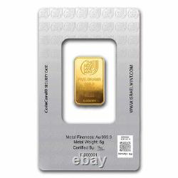5 gram Gold Bar Holy Land Mint Dove of Peace (In Assay) SKU #68112