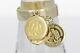 50 Pesos Coin Dangle Statement Band Ring 14k Yellow Gold 4.50 Grams Size 6.5