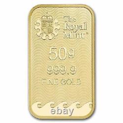 50 gram Gold Bar The Royal Mint Britannia SKU#253882