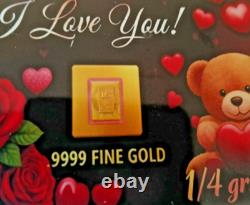 6 X 0.017 Gram Gold Bars Beautiful Display Cards Direct From Miracle Coins USA