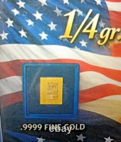 6 X 0.017 Gram Gold Bars Beautiful Display Cards Direct From Miracle Coins USA