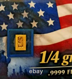6 X 0.017 Gram Gold Bars Beautiful Display Cards Direct From Miracle Coins USA