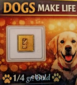 6 X 0.017 Gram Gold Bars Beautiful Display Cards Direct From Miracle Coins USA