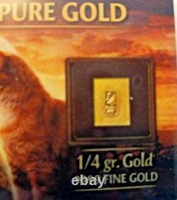 6 X 0.017 Gram Gold Bars Beautiful Display Cards Direct From Miracle Coins USA