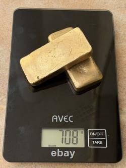 700 Grams Scrap Gold Bar For Gold Recovery Refining Melted Computer Pins Coin