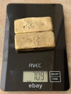 700 Grams Scrap Gold Bar For Gold Recovery Refining Melted Computer Pins Coin