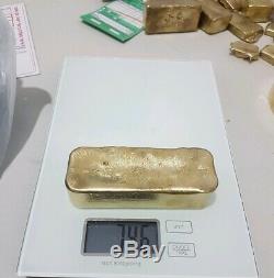 746 grams Scrap gold bar for Gold Recovery melted different computer coin pins