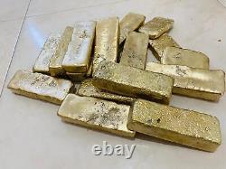 751 grams Scrap gold bar for Gold Recovery melted different computer coin