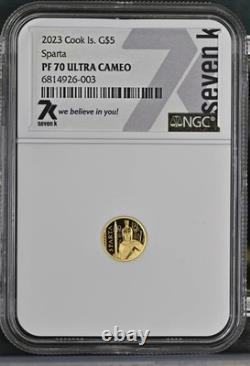 7K Metals G$5 Sparta 1/2 gram Gold Coin 2022 NGC MS70