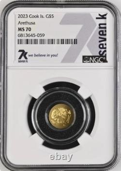 7k Metals 2023 Arethusa Cook Is NGC MS70 1/2g. 999 Gold Mint Just 5000