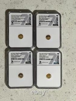 7k Metals U. S. State Animal Series, 4 Coin lot. 2021-22 NGC PF70 Gold