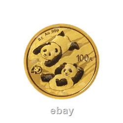 8 gram 2022 Chinese Panda Gold Coin Chinese Mint