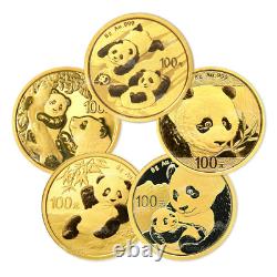 8 gram Random Year Chinese Panda Gold Coin Chinese Mint