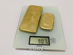 907 Grams Scrap Gold Bar For Gold Recovery Melted Different Computer Coins Pins