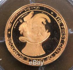 917/1000 Gold Proof Coin 4 grams First Cent Uncle Scrooge Limited Edition COA
