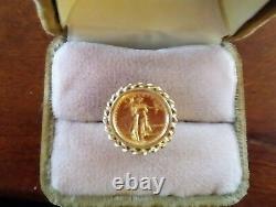 999 $5 Gold Eagle coin Augustus St. Gaudens. 3.393 grams