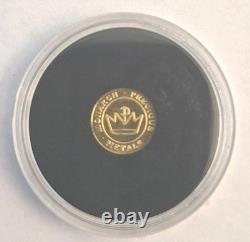 9999 Pure Gold Round-Lucky 4 Leaf Clover Lucky Coin In Capsule Bullion 24k