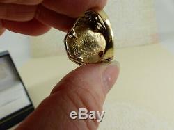 9ct 9carat Yellow Gold George & Dragon'Coin' Ring, 5.5 grams Size R