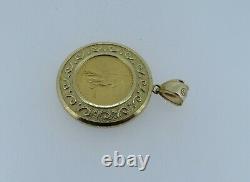 AE 14k Yellow Gold Bezel Pendant With2009 1/10 Oz. Gold Eagle Coin 6.07 Grams