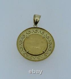 AE 14k Yellow Gold Bezel Pendant With2009 1/10 Oz. Gold Eagle Coin 6.07 Grams