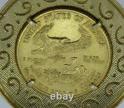 AE 14k Yellow Gold Bezel Pendant With2009 1/10 Oz. Gold Eagle Coin 6.07 Grams