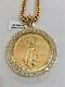 Am. Eagle 1 Oz Gold Coin Pendent With Dia. Bezel Appox. 6 Tdw 14k Frame 51 Gram