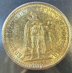 AU55 1892 KB Hungary Franz Joseph Gold 10 Korona 3.39g BETTER DATE FIRST YEAR