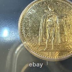 AU55 1892 KB Hungary Franz Joseph Gold 10 Korona 3.39g BETTER DATE FIRST YEAR