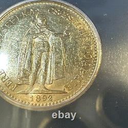 AU55 1892 KB Hungary Franz Joseph Gold 10 Korona 3.39g BETTER DATE FIRST YEAR