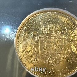 AU55 1892 KB Hungary Franz Joseph Gold 10 Korona 3.39g BETTER DATE FIRST YEAR