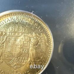 AU55 1892 KB Hungary Franz Joseph Gold 10 Korona 3.39g BETTER DATE FIRST YEAR