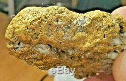 Alaskan Gold Nugget Yukon Ghost 4.61 Troy Ounces Coin Bullion Grams Quartz