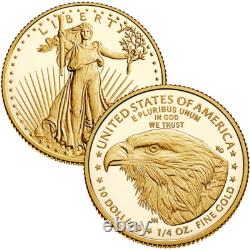 American Gold Eagle Coin Proof 1/4 oz $10 NGC PF70 Random Date and Label