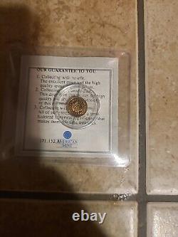 American Mint Gold Coin. 585 Proof 0.5 grams Great Am. Presidents withCOA