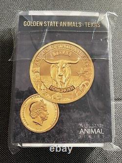 American State Animals Texas 1/2 g Gold Coin 2021 PF70
