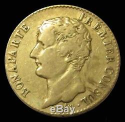 An 12 (1803) Gold France Napoleon Bonaparte 20 Francs 6.45 Grams Coin Extra Fine