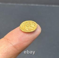 Ancient Greek King Alexander 18k Gold Coin In Good Condition