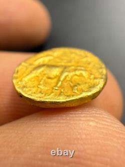 Ancient Roman Greek solid gold 18k gold king rare found coin 2.44 grams
