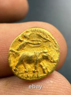 Ancient Roman Greek solid gold 18k gold king rare found coin 2.44 grams