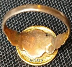 Antique 1849-54 $1 Liberty Head Gold Coin (Type 1) 10k Ring-Size 7.5 2.84 grams