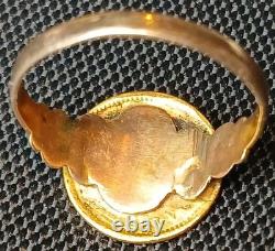 Antique 1849-54 $1 Liberty Head Gold Coin (Type 1) 10k Ring-Size 7.5 2.84 grams