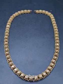 Antique 21k 22k Gold. 900 Coin Fancy Link Huge Chain Necklace Stars 20.6 Grams