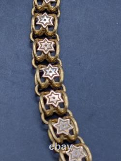 Antique 21k 22k Gold. 900 Coin Fancy Link Huge Chain Necklace Stars 20.6 Grams