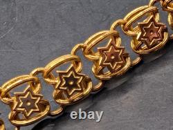 Antique 21k 22k Gold. 900 Coin Fancy Link Huge Chain Necklace Stars 20.6 Grams