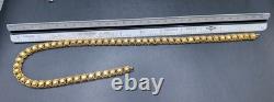 Antique 21k 22k Gold. 900 Coin Fancy Link Huge Chain Necklace Stars 20.6 Grams